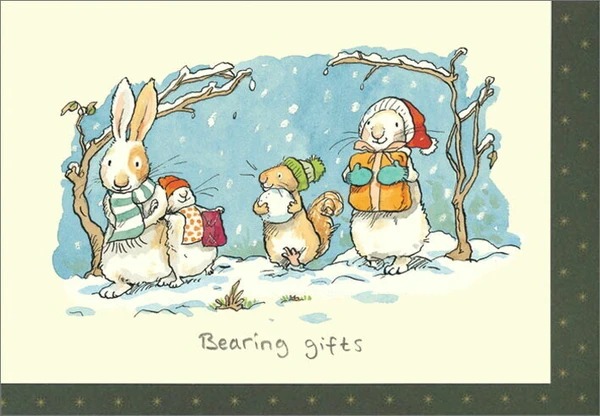 Greeting Card Christmas Anita Jeram Bearing Gifts
