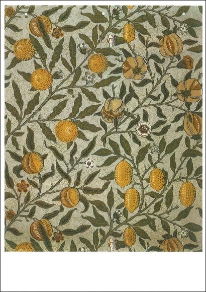 Postcard Flowers William Morris Fruit or Pomegranate