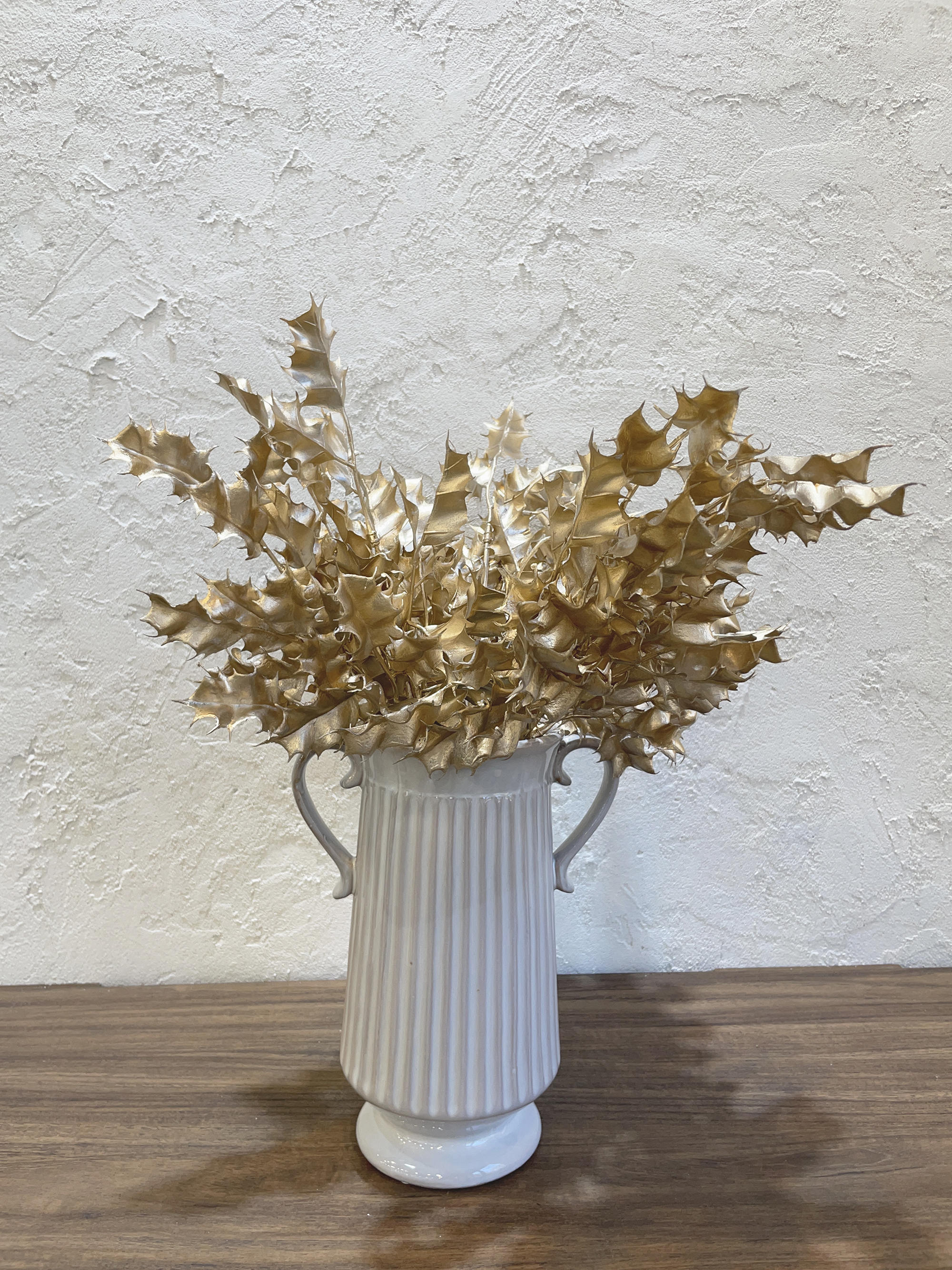 MAGIQ  Dipple Holly Spray Champagne Artificial Flower GOLD